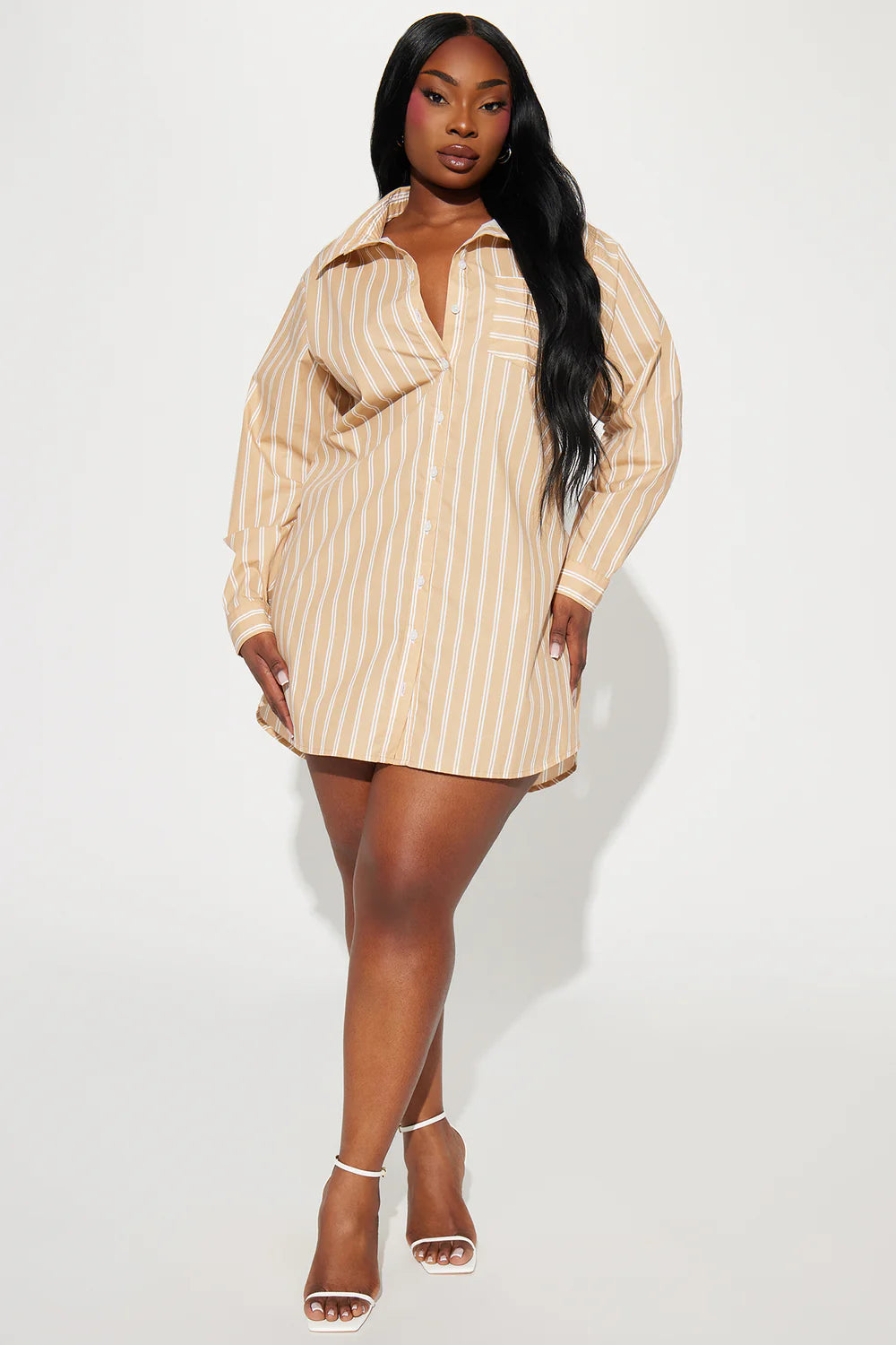 tobie shirt dress Striped Shirt Dress (3XL) – Karla Tobie