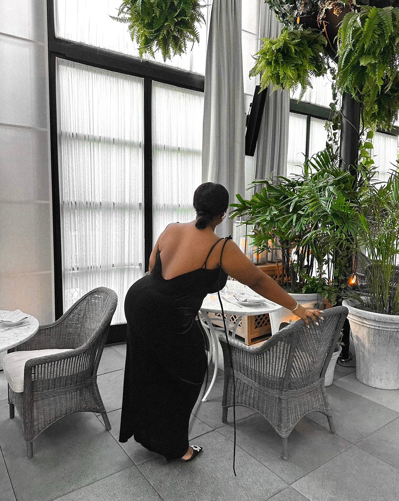 Black Cut Out Back Dress - 3XL