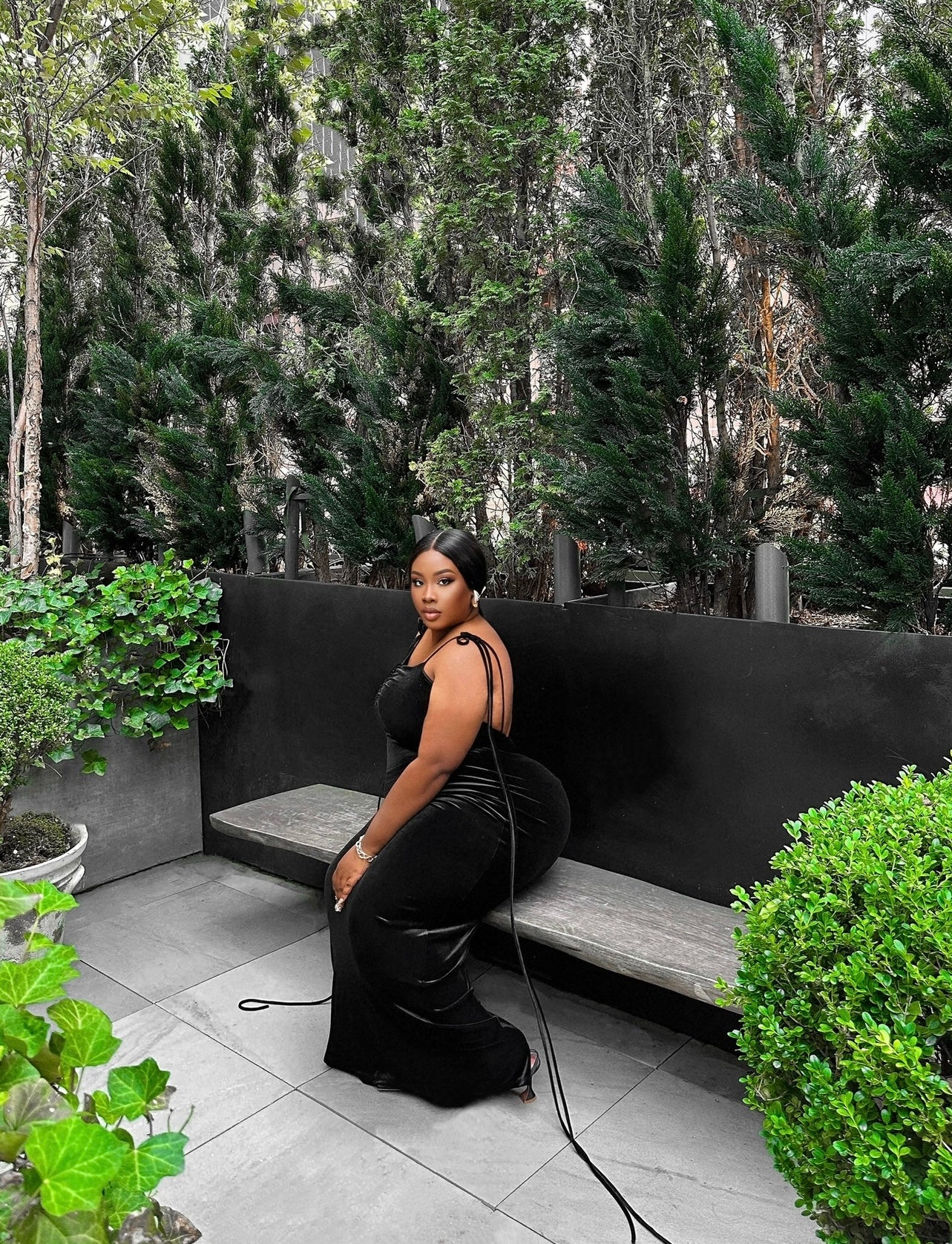 Black Cut Out Back Dress - 3XL