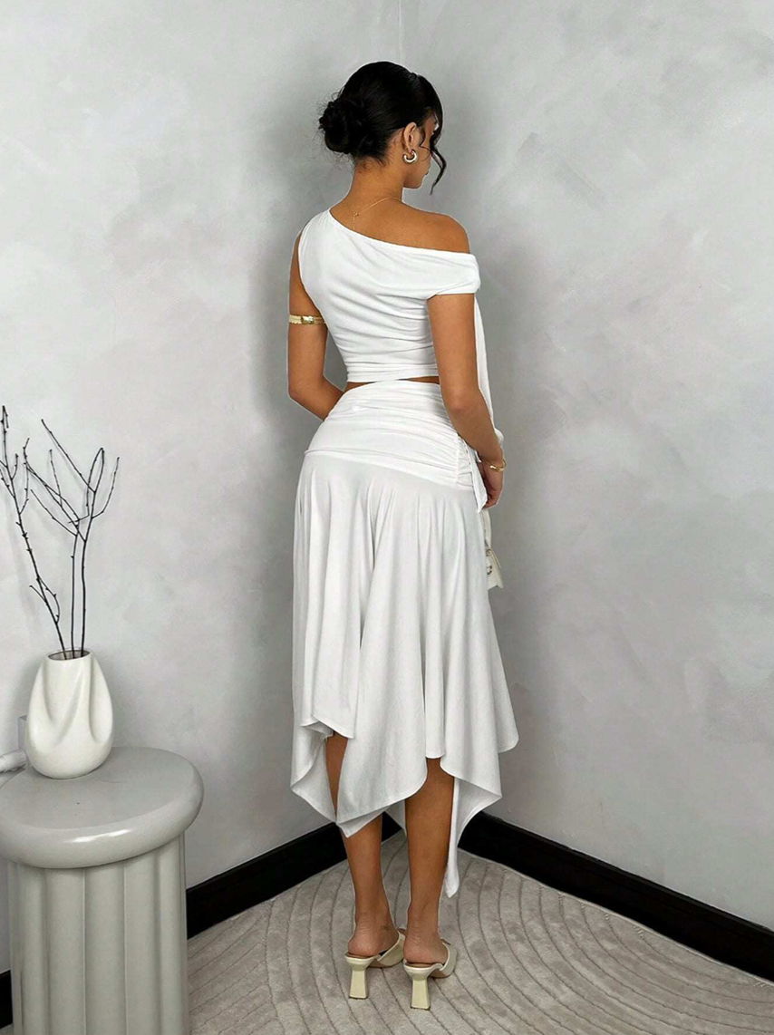 Asymmetric Shoulder Tie Set (3XL)