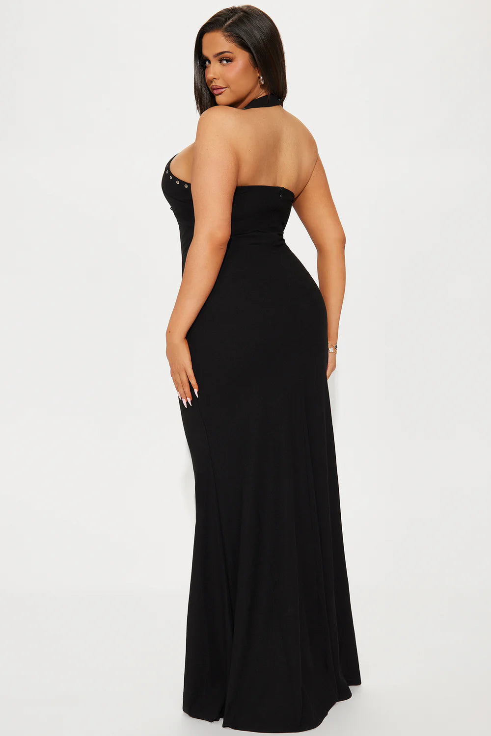 Cut Out Lace Up Maxi Dress (3XL)