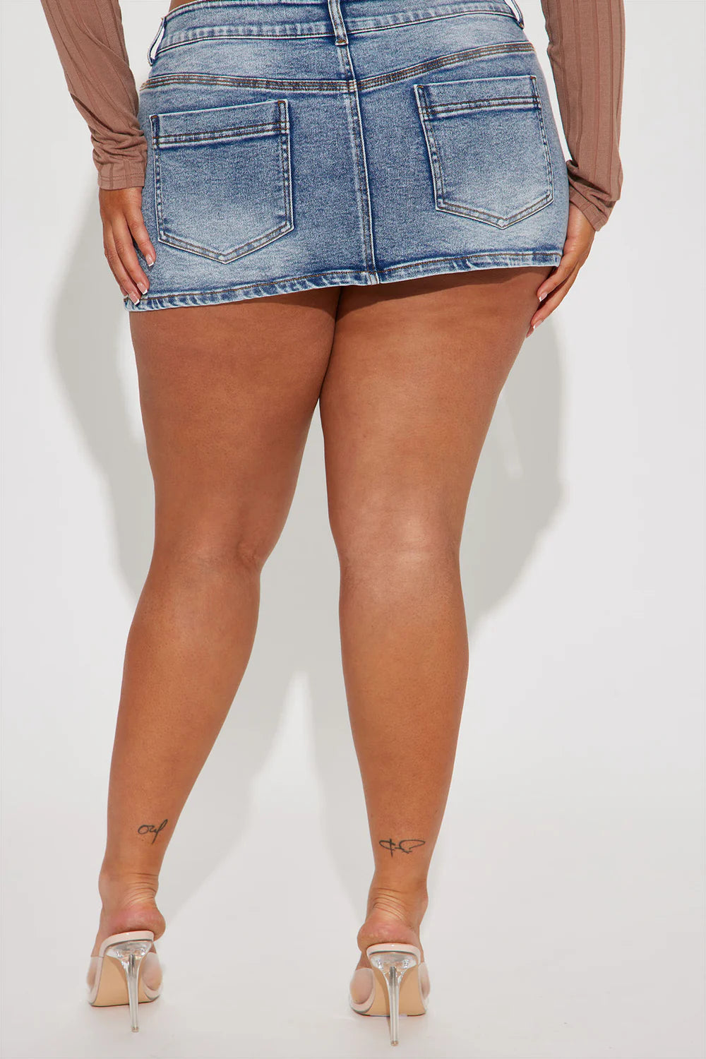 Denim Micro Mini Skirt (3XL)